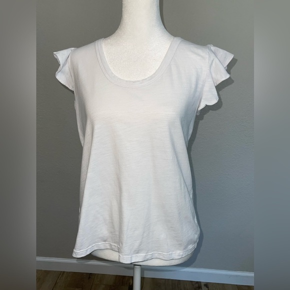 LOFT women’s scoop neck ruffle top - Picture 1 of 6
